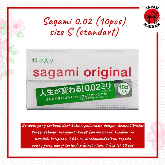 KONDOM SAGAMI 0.02 ISI 10PCS - SAGAMI CONDOM 1 BOX ORIGINAL JAPAN