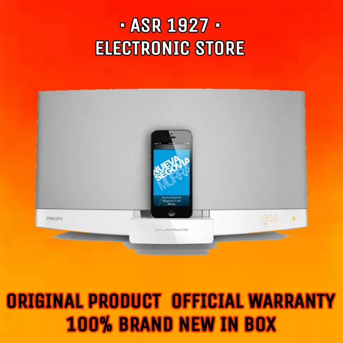 Docking Speaker Apple Iphone Ipod Ipad Philips Dcm2260W Dcm2260W/12