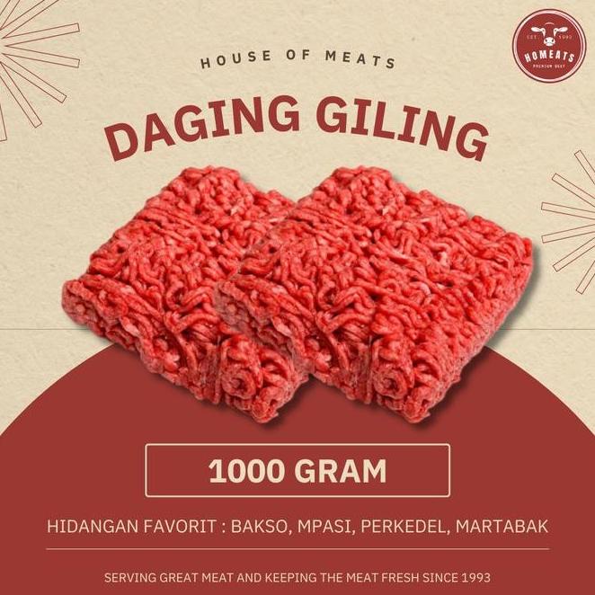 

Spesial Daging Sapi Giling Segar (Fresh) 1000 Gram Murah Tokonyaolfie