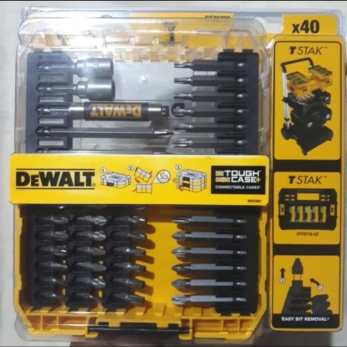 ✅COD Mata Bor Obeng Set 40Pcs Dewalt Dt70702 Screwdriver Dt70702-Qz Baut Limited