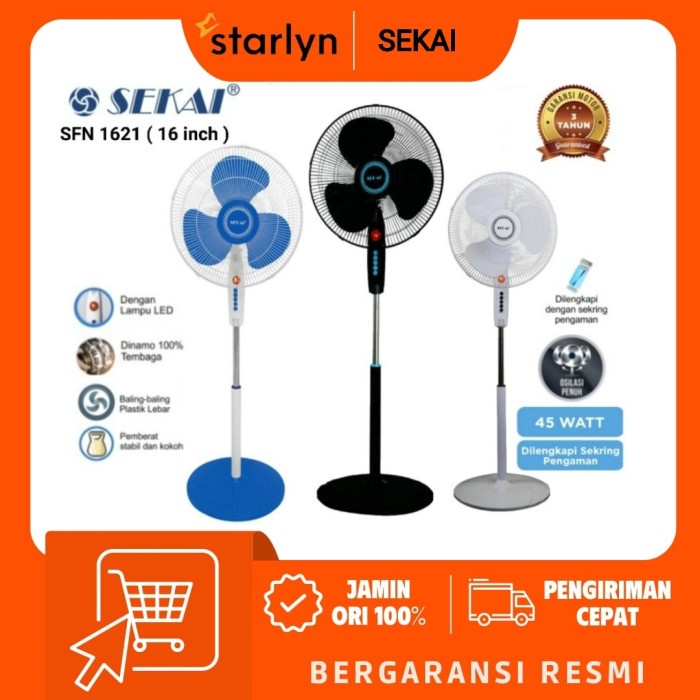 Sekai Kipas Angin Tumpu Sfn 1621 Stand Fan 16 Inch Sfn1621