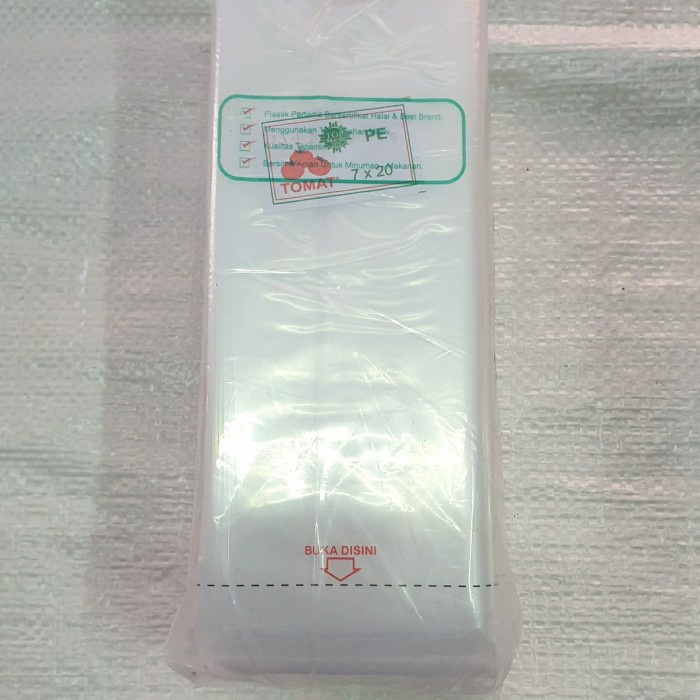 

Plastik Pe Tomat Ukuran 7X20 Cm - Plastik Sambal-Plastik Es Mambo