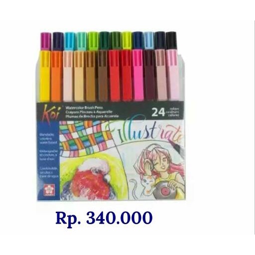 

Gaya Sakura Koi Brush Pen Xbr 24 Warna