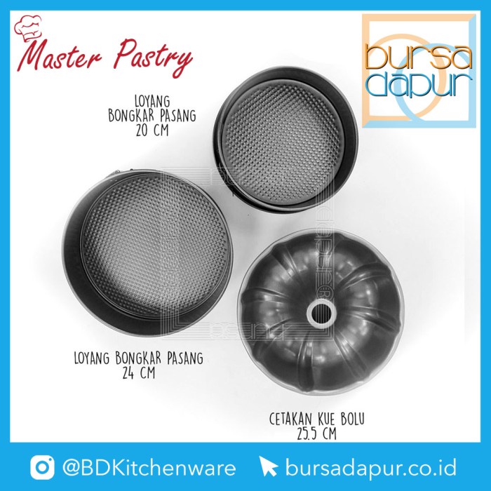 

✅Original Value Set 3 Pcs Bundt Form / Spring Form 20 Cm / Spring Form 24 Cm Terbatas