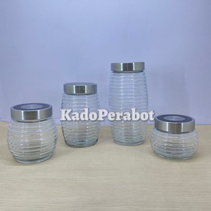 ✅Ready Toples Kaca Tutup - Toples Kaca Tawon Tutup - Toples Kaca Satu Set Limited