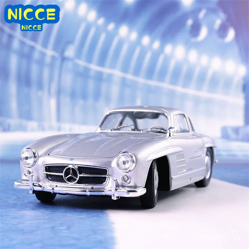 Welly 1:24 1954 Mercedes Benz 300 SL Klasik Mobil Olahraga Simulasi Mobil Aloi Hadiah Ornamen Model 