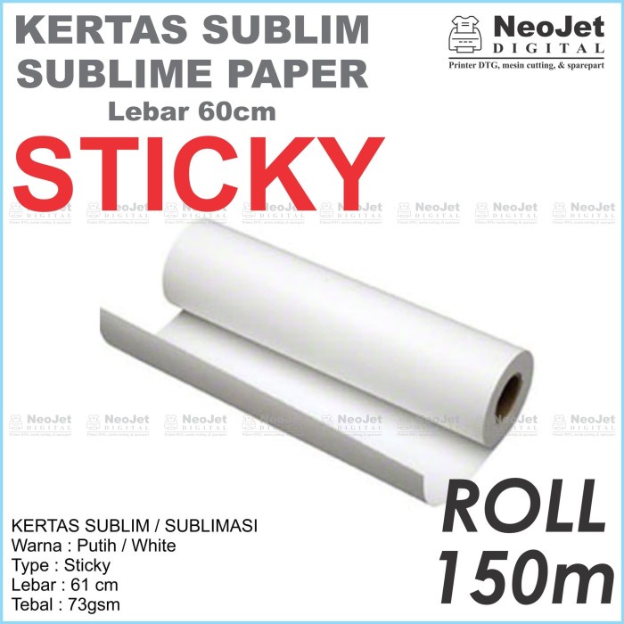 

✨Ready Kertas Sublim Roll Sublimasi Sticky Lebar 60Cm Gulungan Terbaru