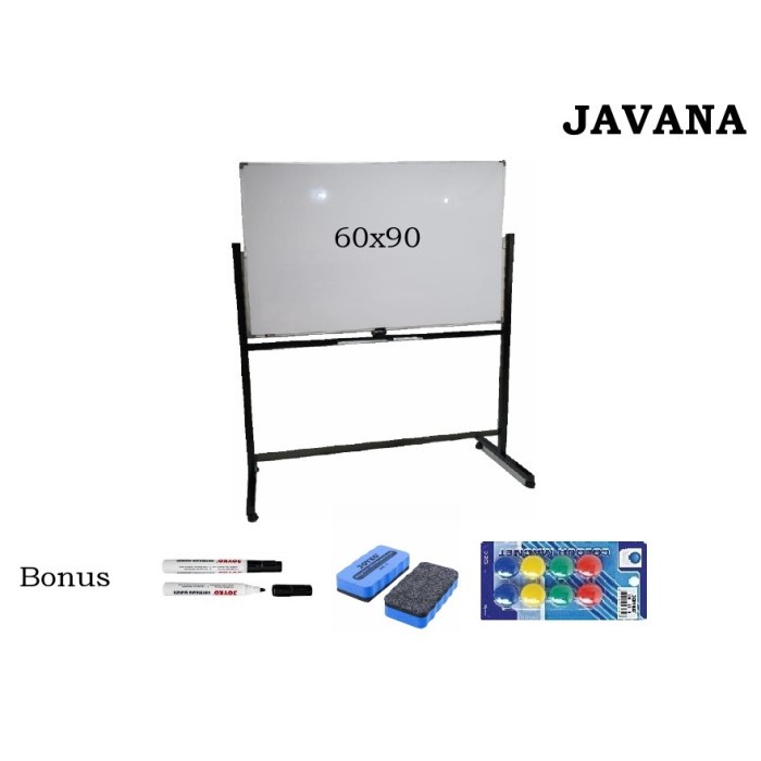 

✨Sale Papan Tulis Whiteboard Standing Magnet Javana Single Face 60 X 90 Limited