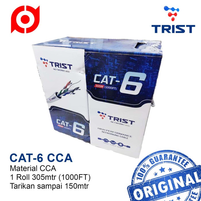 

✨Ready Kabel Utp Lan Cat6 Cca Cable Cat 6 305Mtr Trist Terbatas