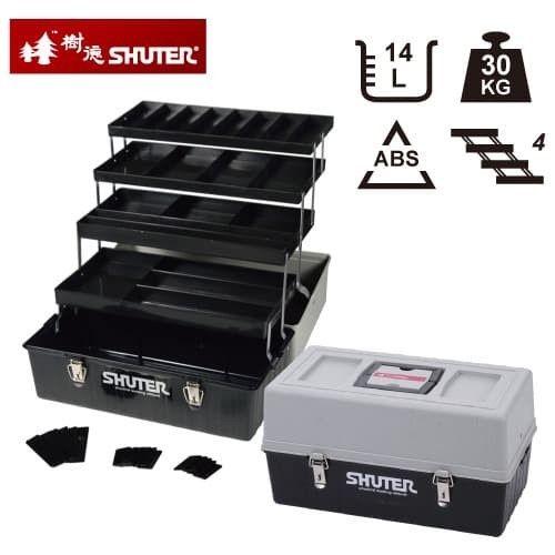 

✨Ready Shuter Tb-104 Profesional Toolbox With 4 Level Tray - Box Berkualitas