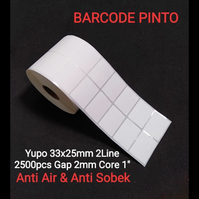 

✨Ready Label Yupo 33X25Mm 2Line 2500Pcs 15RolRibbon Superwax 110Mmx74M 4 Rol Terbaru