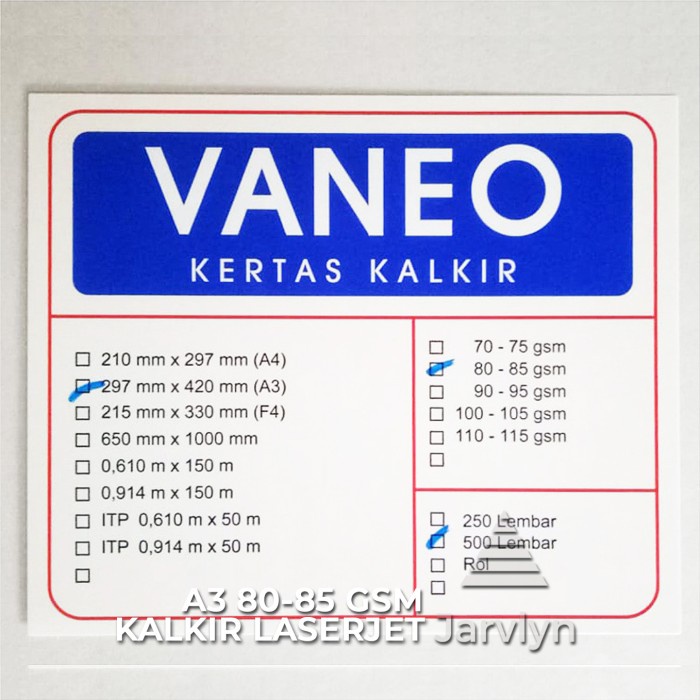 

✨Sale Vaneo - Kertas Kalkir Tracing Paper A3 80-85 Gsm Terbatas