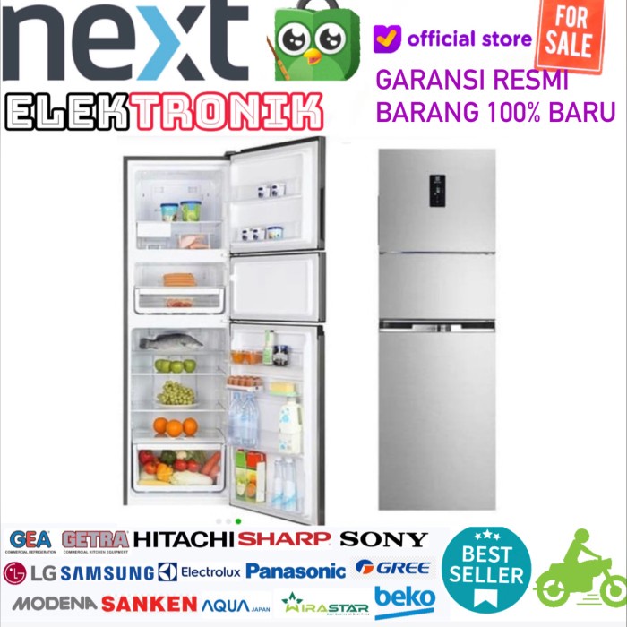 ✨Original Electrolux Eme3700H Kulkas 3 Pintu Garansi Resmi Eme 3700 Nutrifresh Terbaru