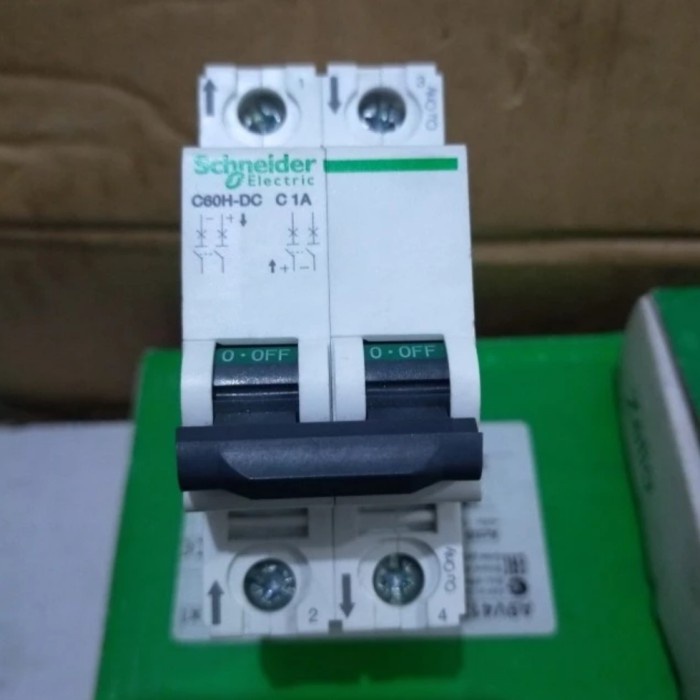 ✨Ori Mcb Schneider C60H-Dc 2P 1A 10Ka Original Schneider Terbatas