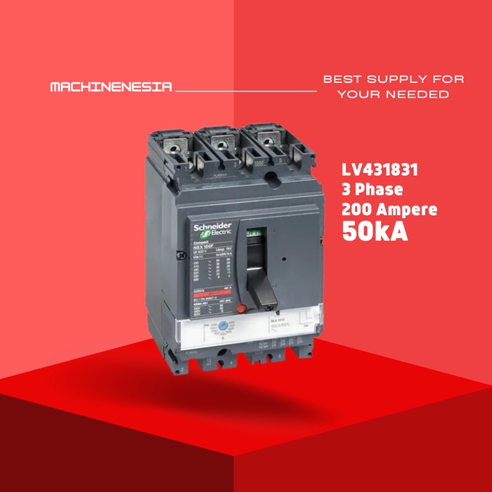 ✨Ori Mccb Schneider Nsx250N 3 Phase 200 Ampere 50Ka Lv431831 / Mccb 3P 200A Limited