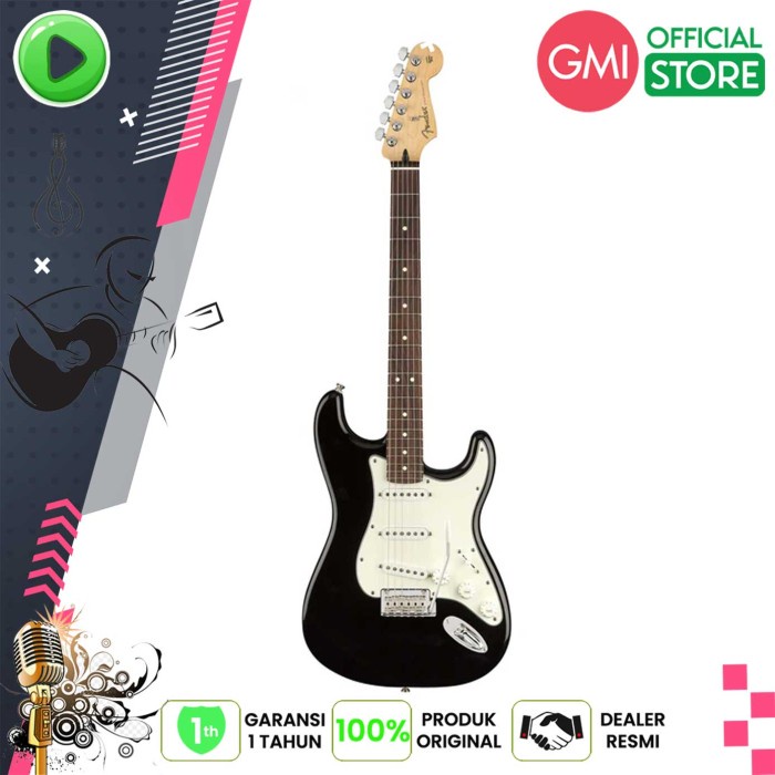 ✨New Ori Fender Player Stratocaster Electric Guitar Pau Ferro Fb Black Terbatas