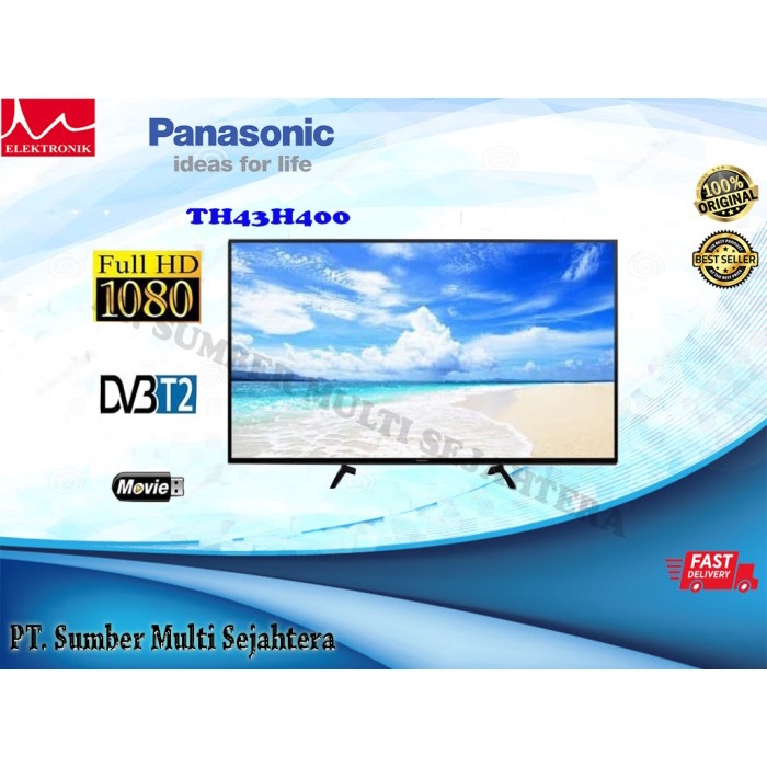 ✨New Led Tv Panasonic 43 Inch Th-43H400G / 43H400G Fullhd Dvb-T2 Hdmi Usb Berkualitas