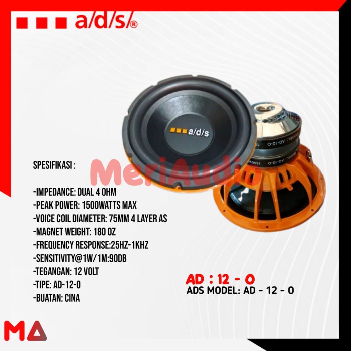 ✅Termurah Subwoofer Ads 12 Inch Magnet Besar Limited