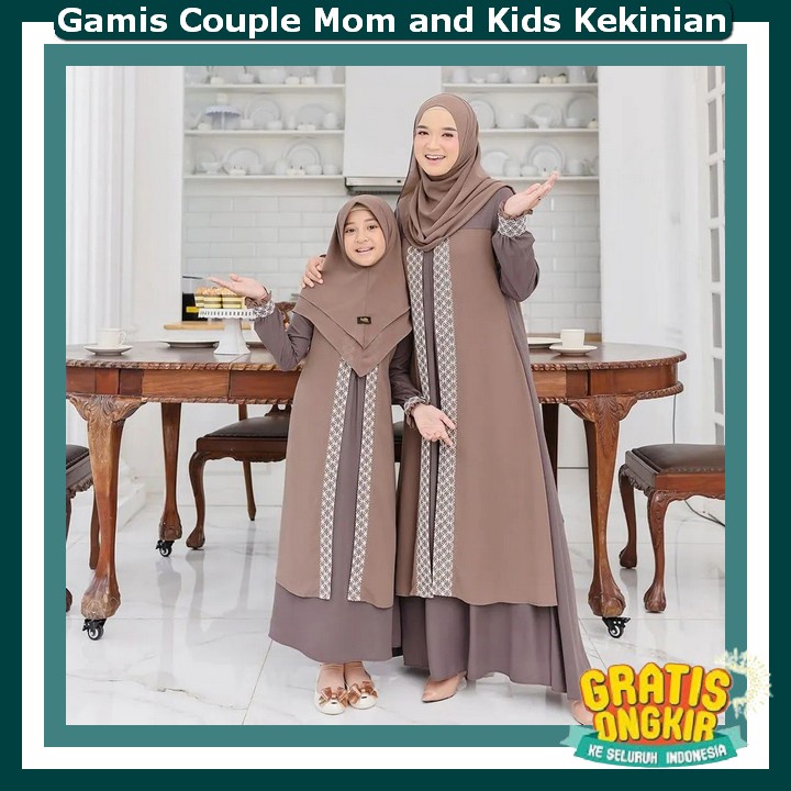 Gamis Kopel Anak Dan Ibu Terbaru Gmis Sarimbit Mewah Elegant Muslim Couple Keluarga Terbaru 2023 Bju