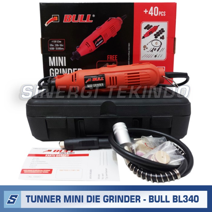 Mini Gerinda Bor Tuner SET Koper - BULL BL340 Mini Die Grinder BL 340