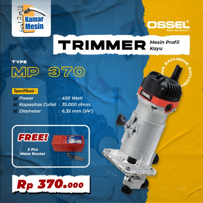 Mesin Trimmer / Mesin Profil Kayu / Mesin Router Kayu MP 370 Ossel