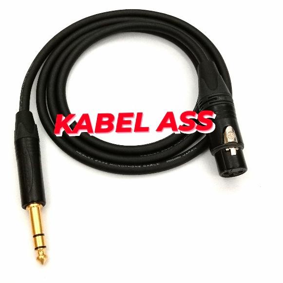 JACK XLR FEMALE TO TRS STEREO 4 METER MOGAMI 2534 ORIGINAL JAPAN
