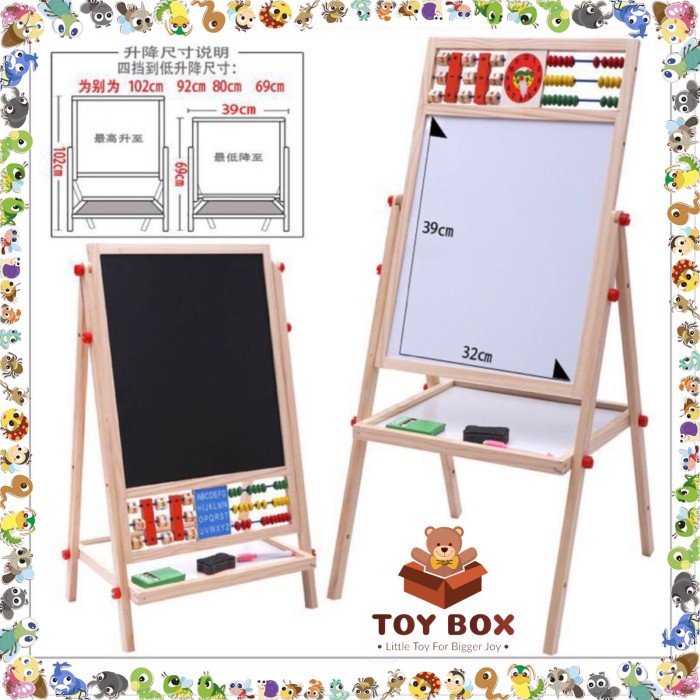 

Papan Tulis 2 Sisi Black+Whiteboard-Ukuran Besar-Magnetic Board 2 In 1