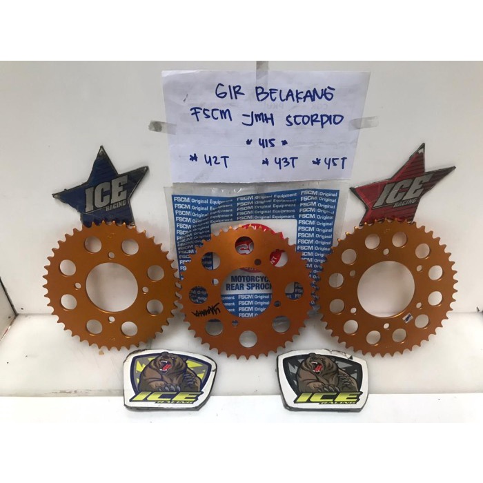 ✨COD Gir Belakang Fscm Almunium Gold Yamaha Scorpio 415 Terbaru