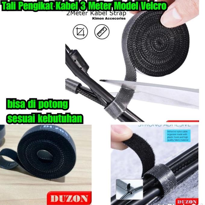 

:::::::] Tali ikat 3 meter Model velcro Tali ikat charger hp kabel cas tali pen