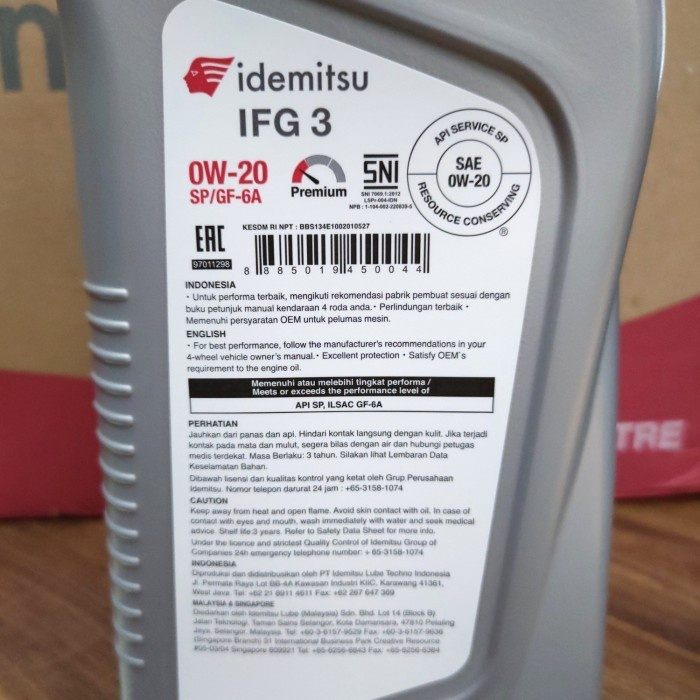 Oli Mesin Nissan Kicks New Serena C27 Idemitsu SN 0W-20 Full Synthetic (Gallery Inti Nissan Parts)