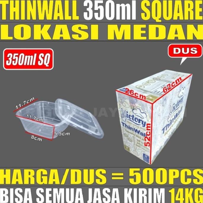 

((((()paling dicari] Thinwall 350ml Square Victory Dus Cup Salad Buah Semua Jasa Krm Medan