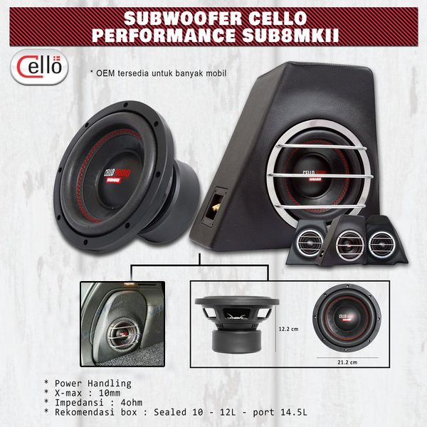 ✅New Ori Honda Hrv 2015 Up Cello W8Xl Subwoofer Double Coil Berkualitas