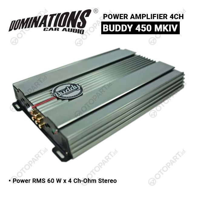 ✅New Ori Power Amplifier 4Ch Dominations Buddy 450 Mk4 60W X 4 Terbaru