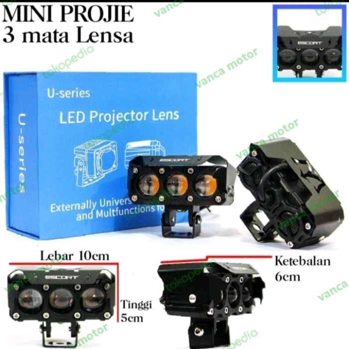 [Original] Mini Projie Mini Led Projector Lamp Lampu Mini Proji 3 Mata Terbaru