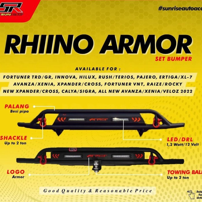 ✅New Paket Towing Bar Sunrise Armor Led All New Pajero Sport 2021-23 Berkualitas