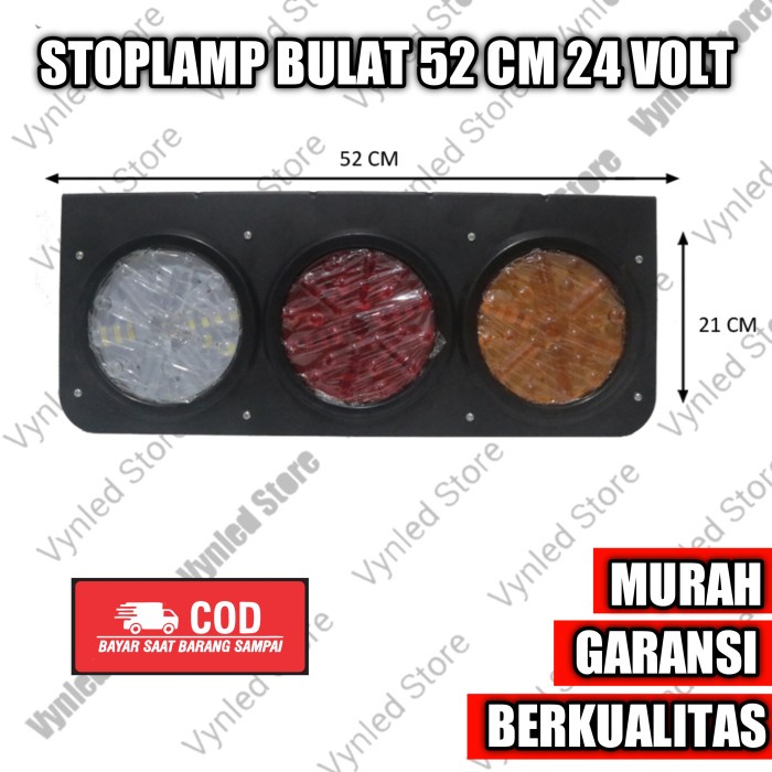 [Original] Lampu Stop Stoplamp Rem Variasi Mobil Truk Bulat Truck 24 Volt Terbatas