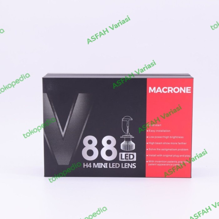 ✅Baru Bohlam Led H4 Mini Projie Macrone V88 Terbatas