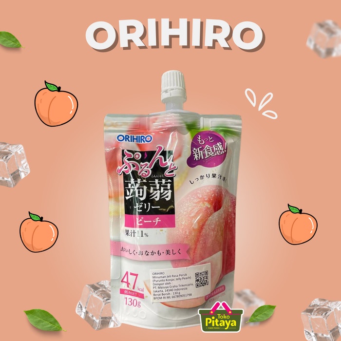 

.........] Orihiro Peach Jelly Drink Konnyaku 130 gr / Minuman Jelly Orhiro