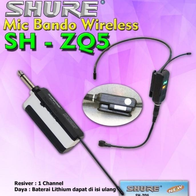 LAGI VIRAL Mic Wireless Bando Shure SH-ZQ5 NEW Bando Wireless Shure