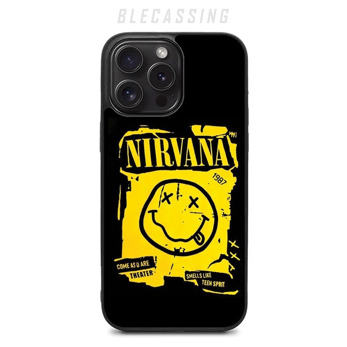 Casing Case Hardcase iPhone 16 15 14 13 12 11 X Xr Xs Mini Plus Pro Max Nirvana SB096