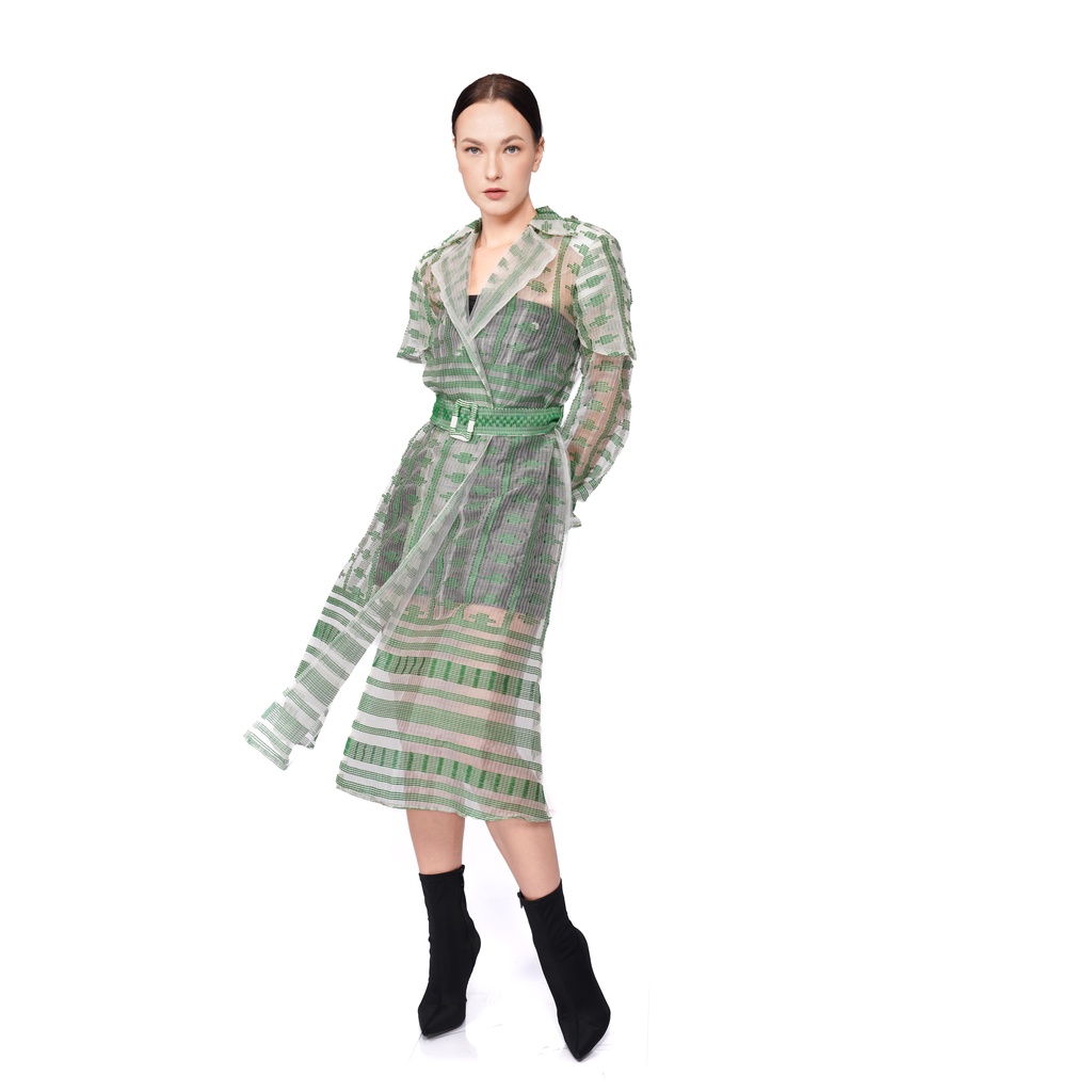 Wilsen Willim Tenun Garut Green Coat