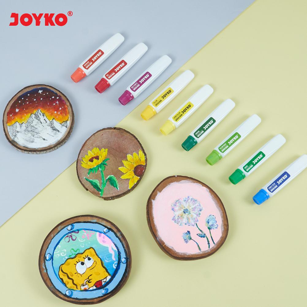 

New! Joyko TITI Acrylic Colour 12 18 24 Warna / Cat Akrilik Joyko SET ACC-12ML ~