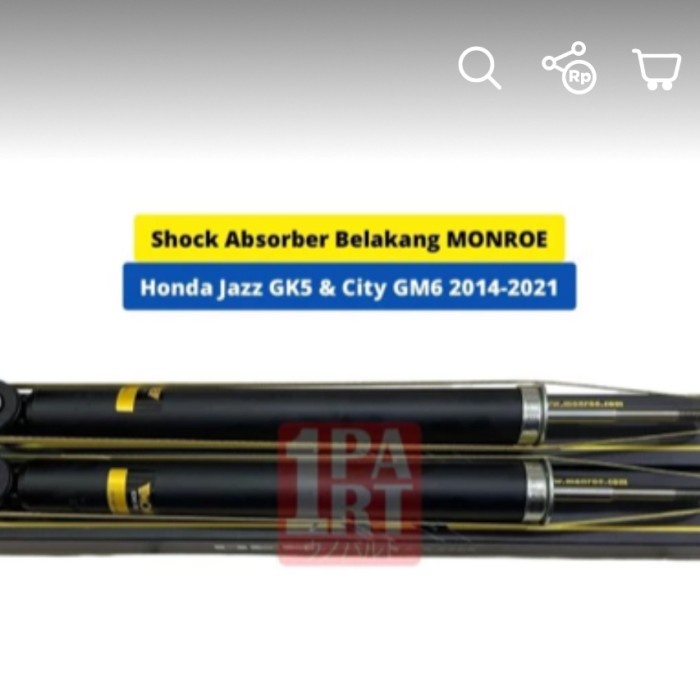 [Baru] Shock Absorber Shock Breaker Belakang Monroe Honda Jazz Gk5 2014-Up Terbatas