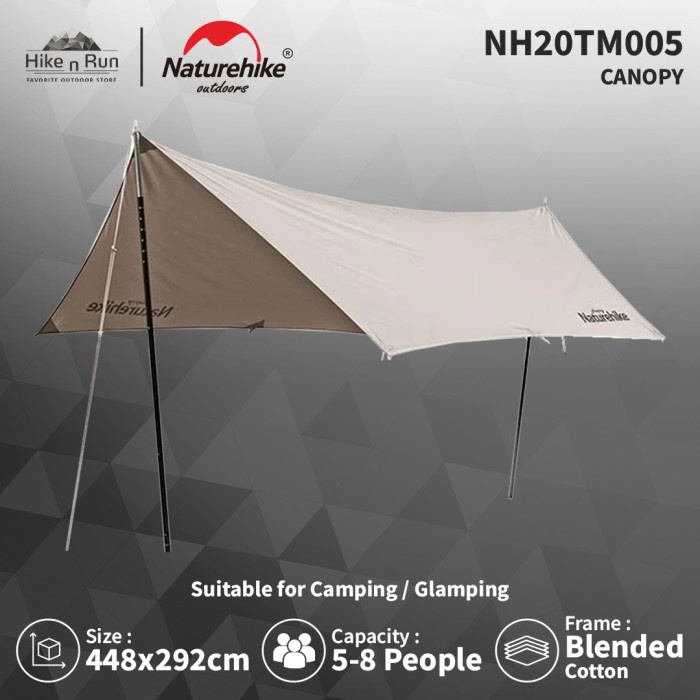 ✨Ready Tenda Canopy Naturehike Nh20Tm005 Stretch Tent Tarp Cotton Terbaru