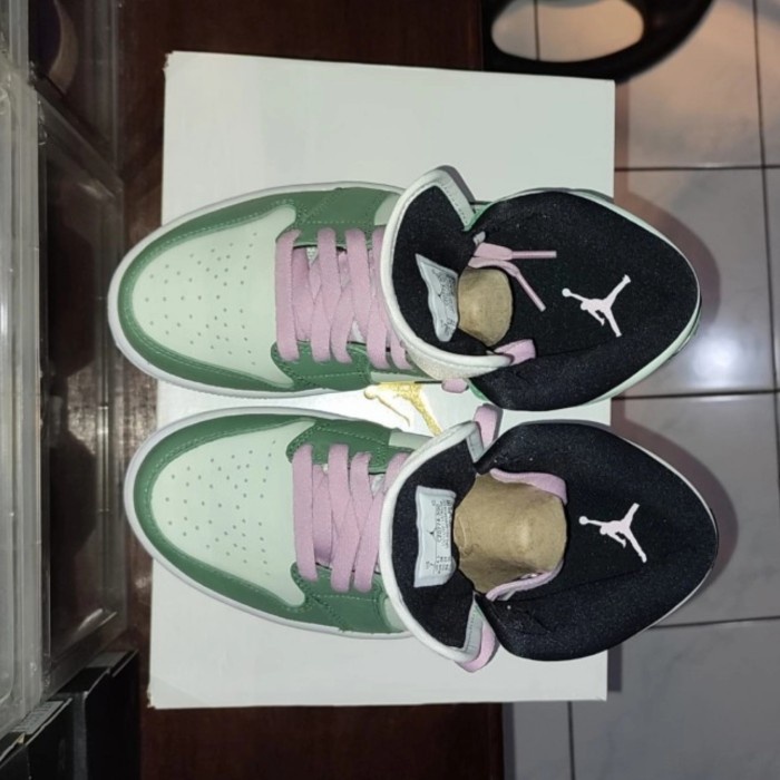 ✨Ori Jordan 1 Mid Dutch Green Terbaru