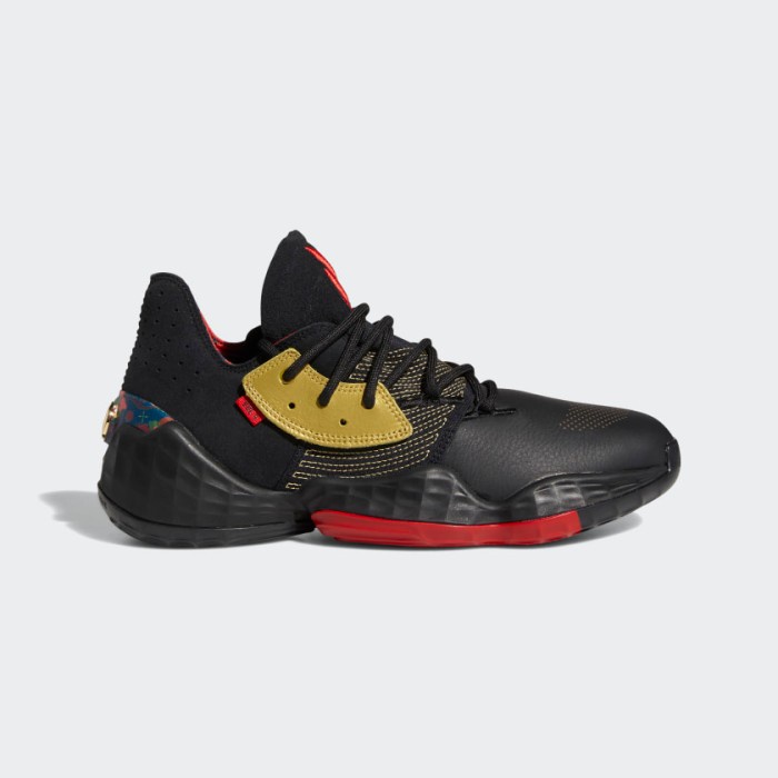 ✨Ori Adidas Harden Vol.4 Men Core Black Gold Original Terbatas