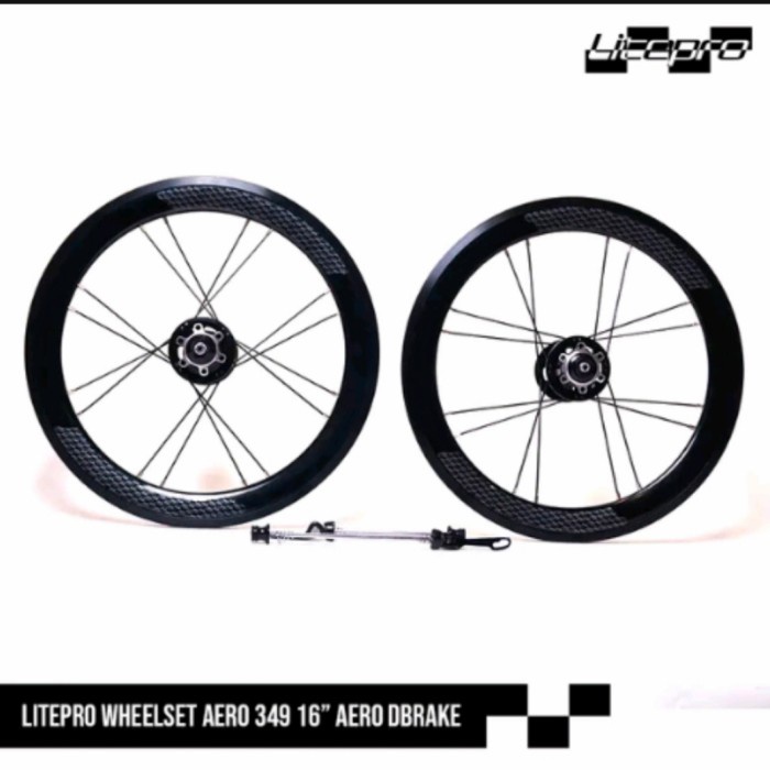 ✨Ori Wheelset Litepro 16 349 S42 Aero Disk Brake Jumphole Not Deca Decaf Berkualitas