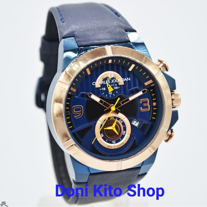 ✨Sale Jam Tangan Pria Original Charles Jourdan 1079-1885C Terbaru