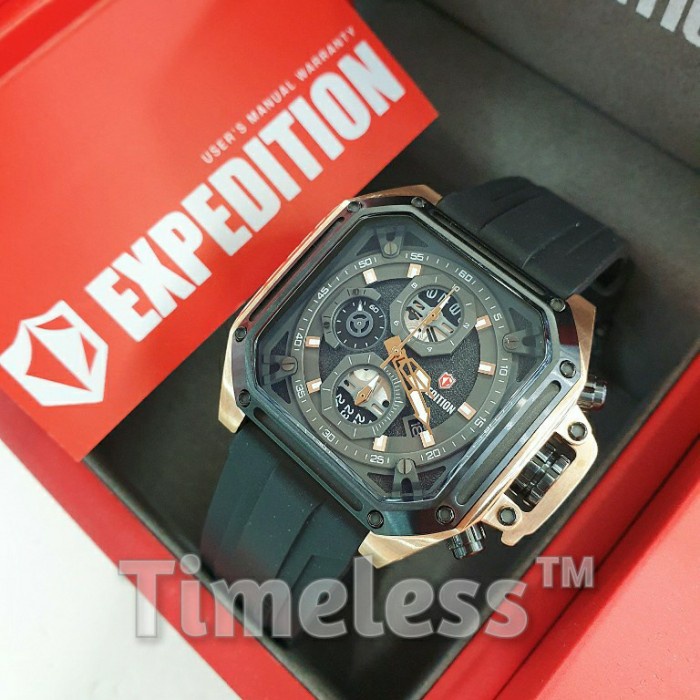 ✨Termurah Jam Tangan Pria Expedition E 6812 M Black Rosegold Diskon