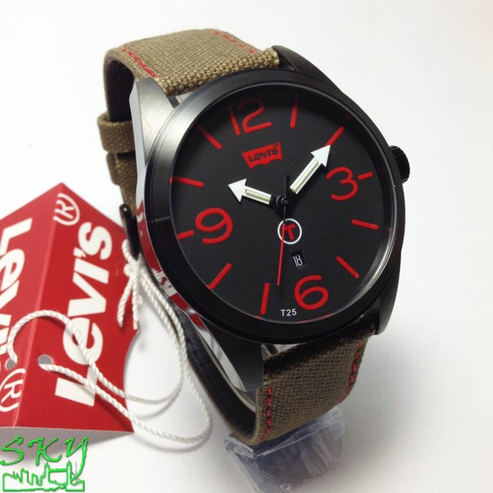 ✨Sale Levis Ltk0202 - Jam Tangan Pria Kulit Original - Brown Terbatas